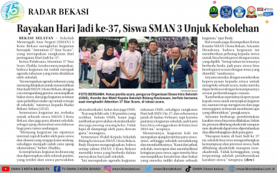RADAR BEKASI | HUT SMA NEGERI 3 BEKASI